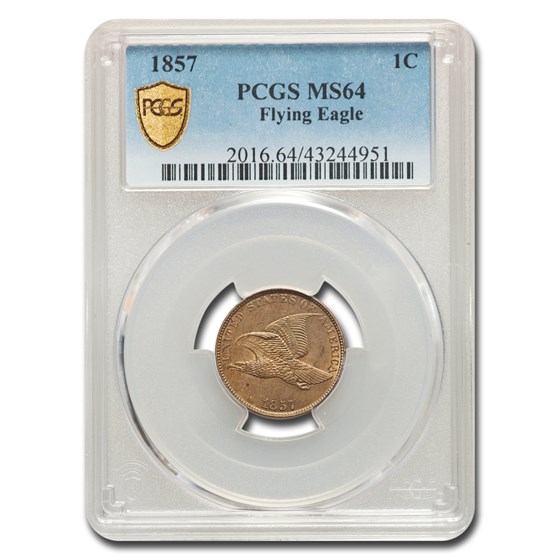 1857 Flying Eagle Cent MS-64 PCGS 1857 Flying Eagle Cent MS-64 PCGS